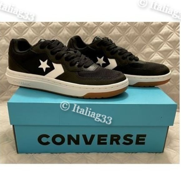 Converse Rival Ox Sneaker UNISEX Size M:4 W:5.5 Low Top Chevron Black White Gum - Picture 16 of 16
